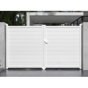 Portón de aluminio Ancho 305 x Alt. 181 cm blanco - NAZARIO