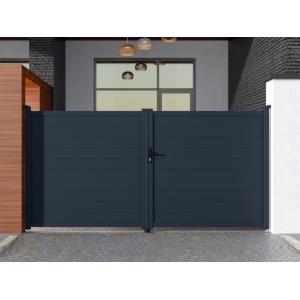 Portón de aluminio color antracita NAZARIO - Ancho 350 x Al…