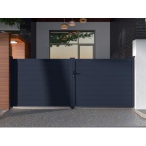 Portón de aluminio color antracita NAZARIO - Ancho 392 x Al…