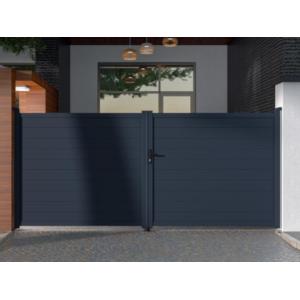 Portón de aluminio color antracita NAZARIO - Ancho 392 x Al…