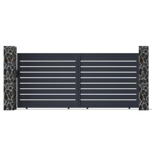 Portón corredero de aluminio - PRIMO - 392x176 cm