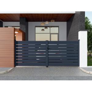 Portón de aluminio color antracita PRIMO - Ancho 392 x Alt.…