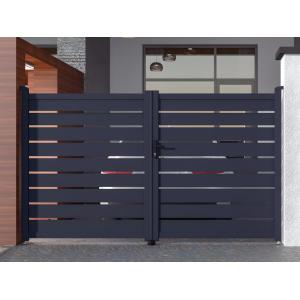 Portón de aluminio color antracita PRIMO - Ancho 300 x Alt.…