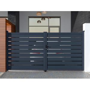 Portón de aluminio color antracita PRIMO - Ancho 350 x Alt.…