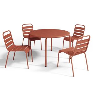 Comedor de jardín de metal - una mesa de 110 cm de diámetro…