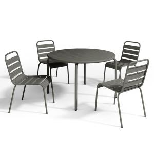 Comedor de jardín de metal - una mesa de 110 cm de diámetro…