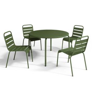 Comedor de jardín de metal - una mesa de 110 cm de diámetro…