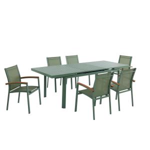 Comedor de jardín de aluminio: una mesa extensible 180/240…