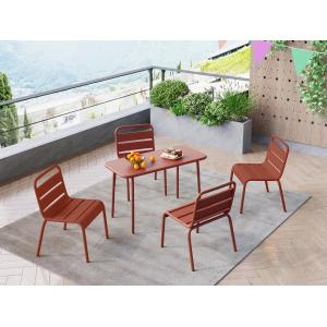 Comedor de jardín para niños de metal - una mesa y 4 sillas…