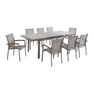 Comedor de jardín de aluminio: una mesa extensible L.180/24…