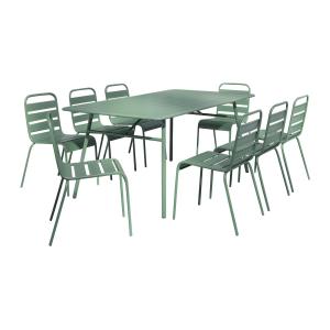 Mesa de Mesa y sillas de jardín de metal - una mesa de 200…
