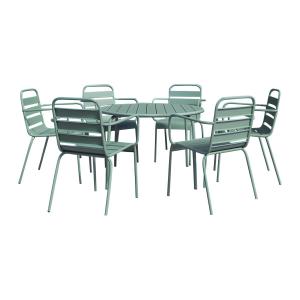 Mesa y sillas de jardín de metal - una mesa redonda de 130…