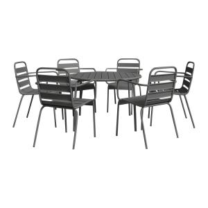 Mesa y sillas de jardín de metal - una mesa redonda D.130cm…