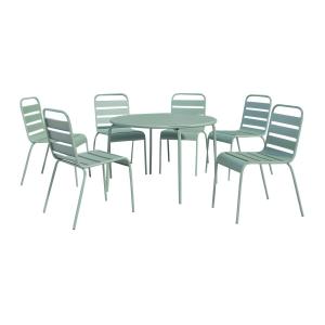 Mesa y sillas de jardín de metal - una mesa redonda D.130cm…