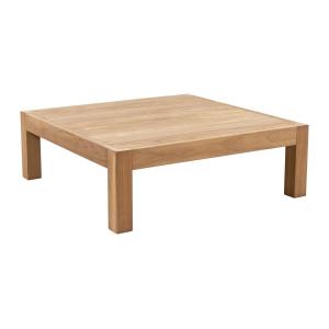 Mesa de jardín cuadrada de teca de 94 cm - Natural claro -…