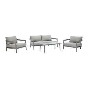 Salón de jardín de aluminio: un sofá de 2 plazas 2 sillones…
