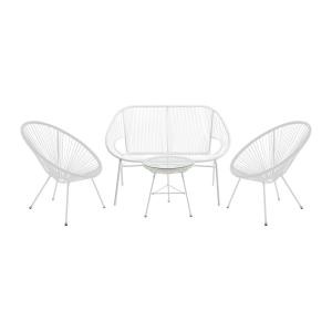 Muebles de salón para jardín de resina sintética: 2 sillone…