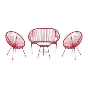 Muebles de salón para jardín de hilos de resina trenzada: 2…