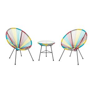 Muebles de salón para jardín de  resina trenzada: 2 sillone…