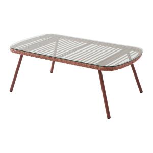 Mesa de jardín de mimbre - Terracota - LOUSINI de MYLIA