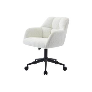 Silla de escritorio - tela rizada - Blanco y negro - Altura…