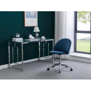 Silla de escritorio - Terciopelo - Azul - Altura ajustable…