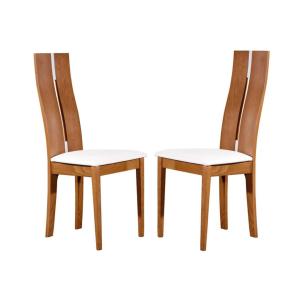 Conjunto de 2 sillas SALENA - Haya maciza - Color roble - V…