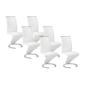 Conjunto de 6 sillas TWIZY - Pile sintética blanco