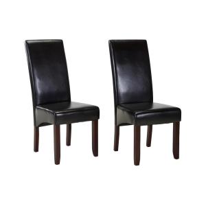 Conjunto de 2 sillas ROVIGO - Piel sintética marrón brillan…
