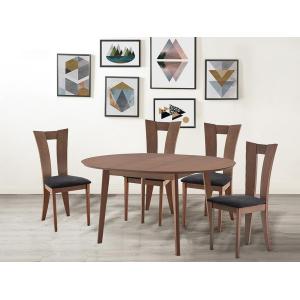 Conjunto de mesa   4 sillas TIFFANY - Haya maciza - Nogal