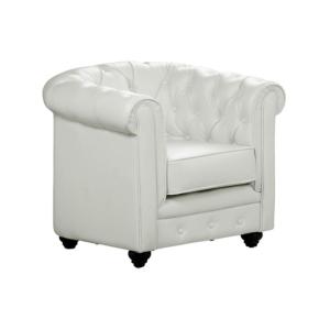 Sillón CHESTERFIELD - Piel sintética - Blanco