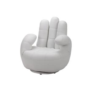 Sillón mano giratorio CATCHY - Piel sintética - Blanco