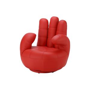 Sillón mano giratorio CATCHY - Piel sintética - Rojo