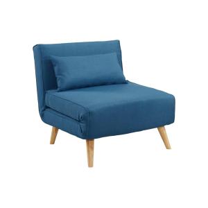 Sillón cama POSIO de tela - Azul