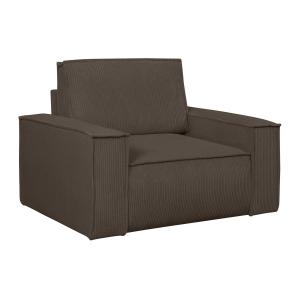 Sillón de terciopelo marrón AMELIA