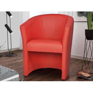 Sillón de respaldo curvo con tapizado de piel sintética RAN…