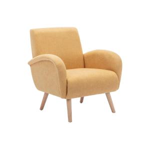 Sillón de tela mostaza MAZARONE