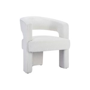 Sillón de bucle de tela blanco FONTANOVA