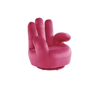 Sillón con forma de mano pivotante CATCHY de terciopelo - F…