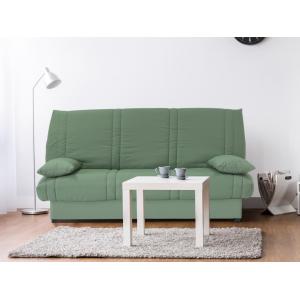 Sofá cama clic-clac verde 100% algodón con almacenamiento F…