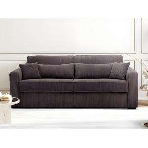 Sofá cama de 3 plazas tipo italiano de pana marrón - 140 cm…