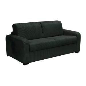Sofá cama de 3 plazas tipo italiano de pana color verde abe…