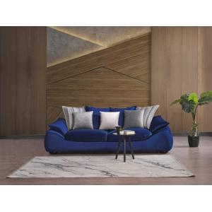 Sofá de 3 plazas de terciopelo azul NEBIDA de Pascal Morabi…