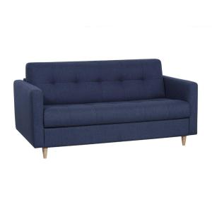 Sofá cama de tela de 3 plazas tipo italiano GANOA - Azul