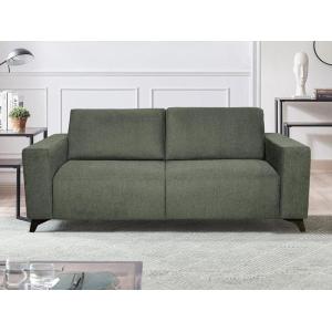 Sofá cama de 3 plazas de tela tipo italiano MONTASI - Verde…