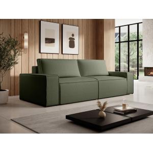 Sofá cama de 4 plazas de terciopelo verde AMELIA