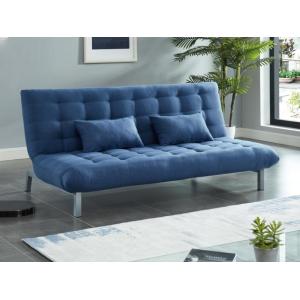 Sofá cama clic-clac 3 plazas de tela HORNET - Azul