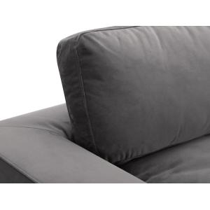 Sofá de 3 plazas de terciopelo gris antracita AMAURY