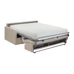 Sofá cama italiano 4 plazas de tela CALIFE - Beige - Cama 1…