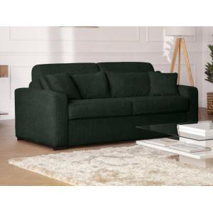 Sofá cama de 4 plazas de estilo italiano de pana verde - Ca…